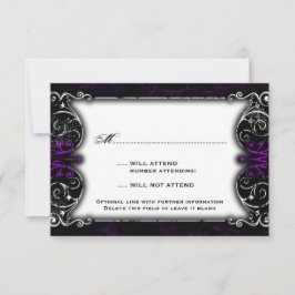 Gothic Viktorianisch Spooky Lila RSVP Card