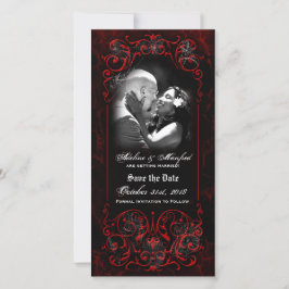 Gothic Viktorianisch Spooky Red Custom Save the Da Date