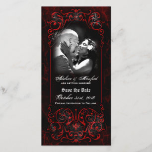 Gothic Viktorianisch Spooky Red Custom Save the Da Save The Date