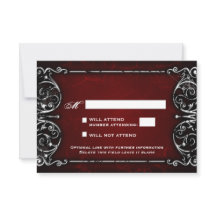 Gothic Viktorianisch Spooky Red & White Wedding RS
