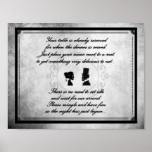 Gothic Viktorianisch Wedding Sign