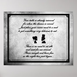 Gothic Viktorianisch Wedding Sign Poster