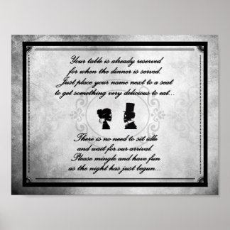 Gothic Viktorianisch Wedding Sign Poster