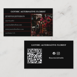 Gothic viktorianischer alternativer Florist Visitenkarte