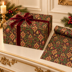Gothic-viktorianisches Weihnachtspapier Geschenkpapier