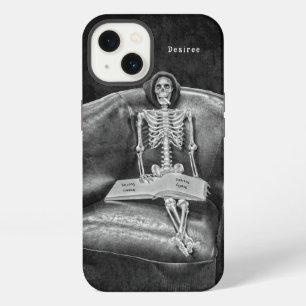 Gothic Vintag Black and White Funny Skelett iPhone Hülle