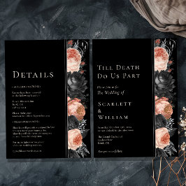 Gothic Vintag Black bis Death Wedding Einladung