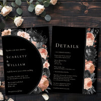 Gothic Vintag Black Blush Wedding