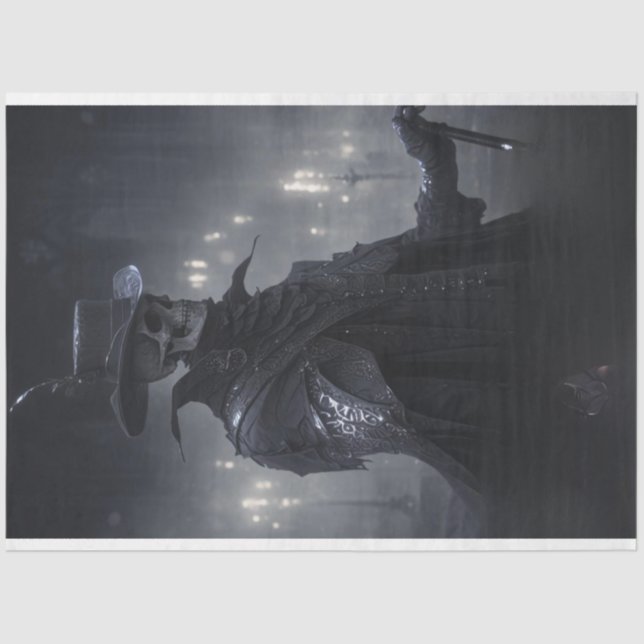 Gothic Vintag Black Dressed Skeleton Decoupage Seidenpapier (Vorderseite)