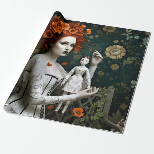 Gothic Vintage Art Design Geschenkpapier