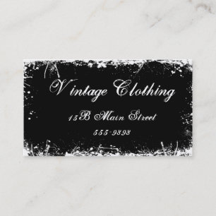 Gothic Vintage Schwarz Visitenkarte