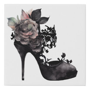 Gothic Vogue   Mute Pastel Rose Mode Stiletto Künstlicher Leinwanddruck