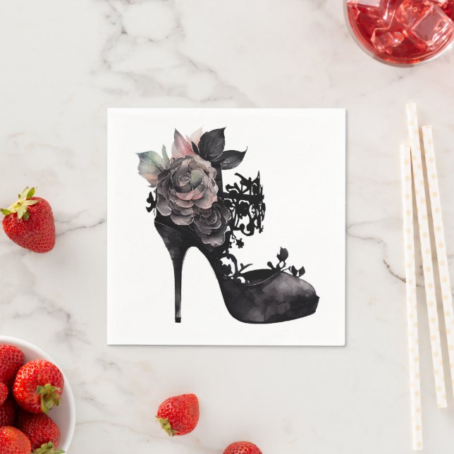 Gothic Vogue | Mute Pastel Rose Mode Stiletto Serviette (Beispiel)