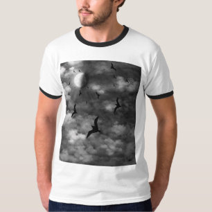 Gothic Vollmond-Nachthimmel Herren Grafik T-Shirt