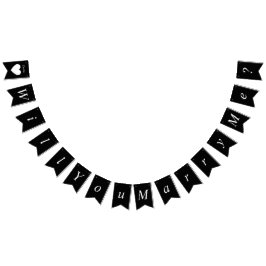 Gothic Vorschlag auf Zuhause, Custom heiraten Sie Wimpelkette