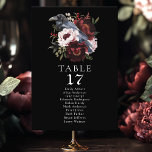 Gothic Watercolor Raven Floral Wedding Seating Tischnummer<br><div class="desc">Feiern Sie Ihren besonderen Tag mit diesem gotischen Watercolor Raven Floral Wedding Design. Dieses Design zeigt eine Aquarellbilder eines auf einem Strauß von Blume gekrönten Raben. Artikel werden genau so gedruckt, wie sie auf Ihrem Bildschirm erscheinen, wenn Sie dem Warenkorb hinzufügen, sodass Sie jede Tischnummer, die Sie benötigen, individuell anpassen...</div>