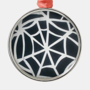 Gothic Web Velocity Bold Black and White Designer  Ornament Aus Metall