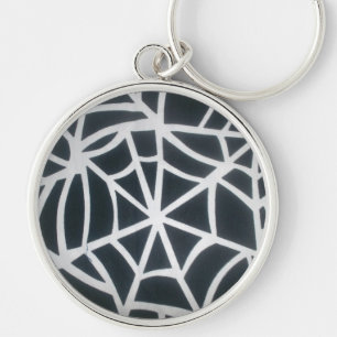 Gothic Web Velocity Bold Schwarzweiß Designer Schlüsselanhänger