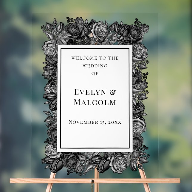 Gothic Wedding Acrylschild (Neutral)