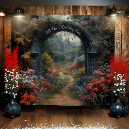 Gothic Wedding Arch Wall Hanging Selfie Station Wandteppich