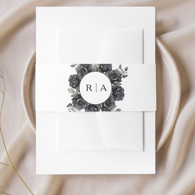 Gothic Wedding Black Flowers Einladung Bly Band (Von Creator hochgeladen)