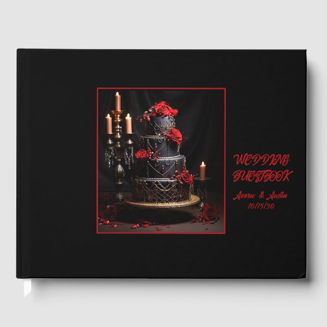 Gothic Wedding Cake Guestbook Gästebuch (Vorderseite)