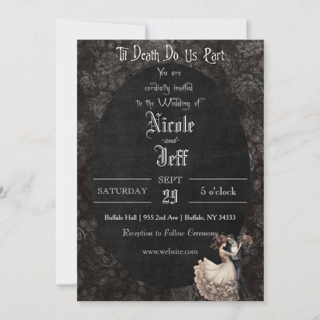 Gothic Wedding Dark Wedding Einladung (Vorderseite)