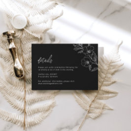 Gothic Wedding Details Enclosure Card Dankeskarte