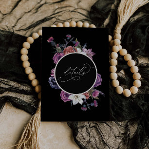 Gothic Wedding Details Info Card N100 Begleitkarte