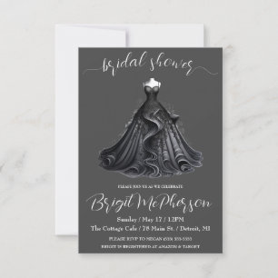 Gothic Wedding Dress, Bridal Gown, Brautparty Einladung
