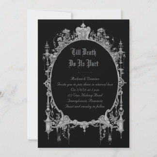 Gothic Wedding Einladung | Bis der Tod uns Teil ma