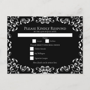 Gothic Wedding Feiertagspostkarte