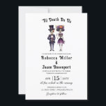 Gothic Wedding Invitation Skeletts Einladung<br><div class="desc">Einzigartige Einladungskarte für Hochzeiten mit einigen eleganten gekleideten Skeletten. Finden Sie passende Artikel in meinem Shop!</div>