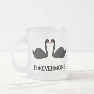 Gothic Wedding Kissing Black Swans Custom Mattglastasse