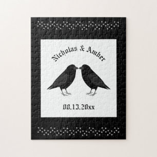 Gothic Wedding Kissing Ravens Custom
