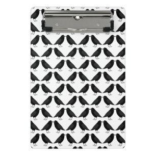 Gothic Wedding Kissing Ravens Gemustert Mini Klemmbrett