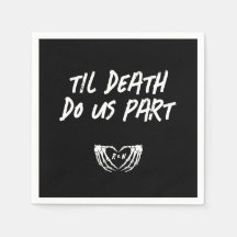 Gothic Wedding Napkins, Halloween Wedding