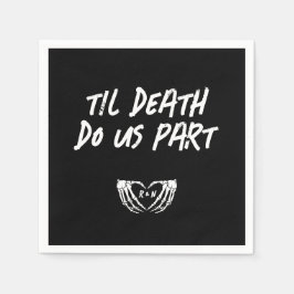 Gothic Wedding Napkins, Halloween Wedding Serviette