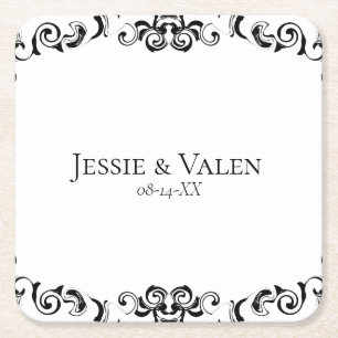 Gothic Wedding Rechteckiger Pappuntersetzer