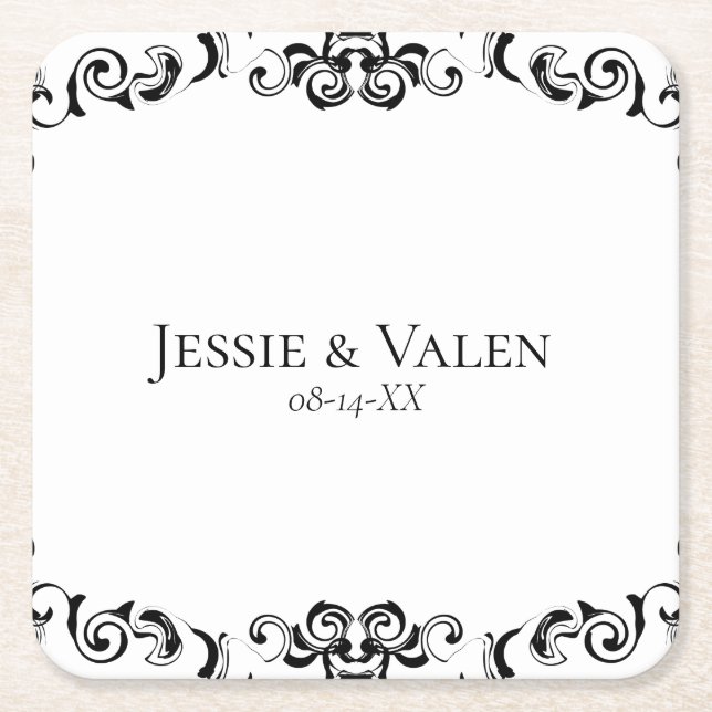 Gothic Wedding Rechteckiger Pappuntersetzer (Vorderseite)