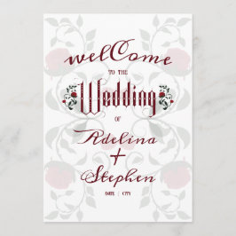 Gothic Wedding Rote Rosen Moody Order of Service Programm