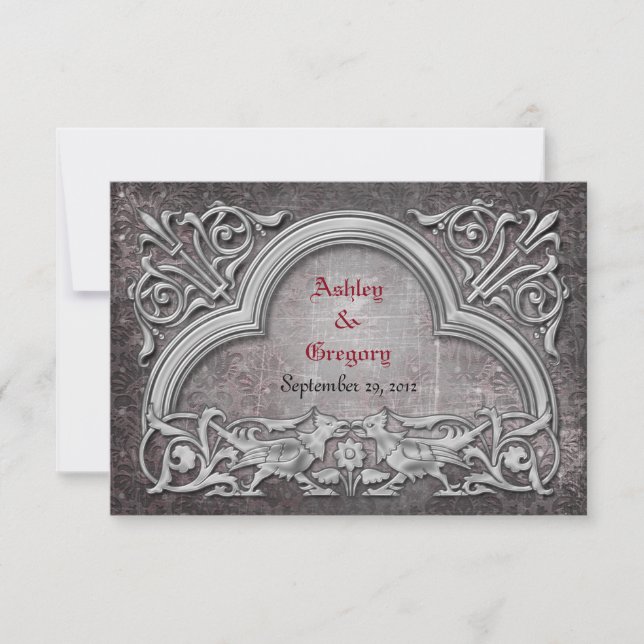Gothic Wedding RSVP-Karte RSVP Karte (Vorderseite)
