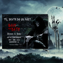 Gothic Wedding Save the Date Ankündigungspostkarte