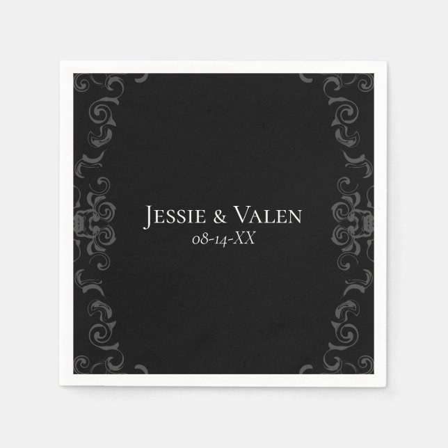Gothic Wedding Serviette (Vorderseite)