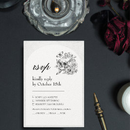 Gothic Wedding Skull bis zum Tod tun wir Teil UAWG RSVP Karte