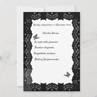 Gothic Wedding Theme UAWG Einladung