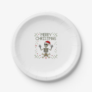 Gothic-Weihnachten-Hässlich-Totenkopf-Rock-Weihnac Pappteller