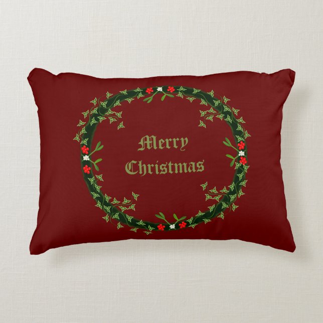 Gothic Weihnachtskraut Custom Double Side Dekokissen (Vorderseite)