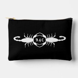 Gothic White Hochzeit Skorpione benutzerdefinierte Zubehörtasche