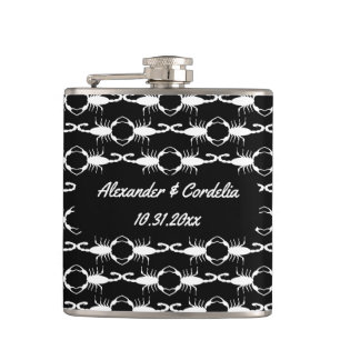 Gothic White Wedding Scorpions Custom Flachmann